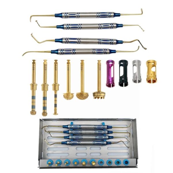 Dental Sinus Lift Dask Elevation Drills & Stoppers Kit Implant Diamond Burs Kit