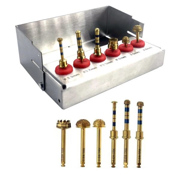 Dental Lateral Approach Drill Kit Sinus Lift Membrane Diamond Coated Burs