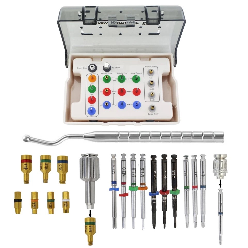 Dental Implant Screw Removal Kit Reverse Drill Remover NeoBiotech SR Repair Tool